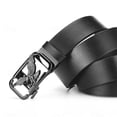 thumbnail image 6 of Men's Business Single‑Row Belt, Eagle‑Pattern Automatic Metal Buckle, Faux Leather Strap, Adjustable Fit, Sleek Formal Style for Suits & Dress Pants, Men Belts Black Free Size, 6 of 9