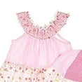 thumbnail image 2 of Little Bitty Little Girl's Tiers of Joy Plaid-Floral Dress and Hat (5), 2 of 4
