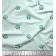 thumbnail image 1 of Soimoi Rayon Fabric Leaves & Floral Block Decor Fabric Printed Yard 42 Inch Wide, 1 of 3