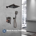 thumbnail image 2 of AUKTOPT Oil Rubber Bronze Bathroom Shower Faucet Set Mixing Valve and Trim Kit, Complete Shower System with Rough-in Valve, 2 of 5