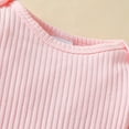 thumbnail image 6 of IWEMEK Newborn Baby Girl Clothes Ruffle Long Sleeve Romper Pink Bowknot Skirt 3 Pieces Fall Outfits Set Size 12-18M, 6 of 7