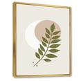 thumbnail image 4 of Abstract Geometrical Leaf With Moon IV 12 in x 20 in Framed Painting Canvas Art Print, by Designart, 4 of 5