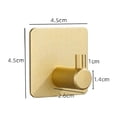 thumbnail image 2 of Ganchos para Toallas Sin Perforaciones Soporte Baño Montado en La Pared (dorado), 2 of 9