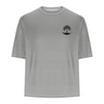 thumbnail image 4 of HOMADLES Mens T Shirts Crewneck Print Soft Beach Casual Short Sleeve Light Gray M, 4 of 4