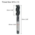 thumbnail image 2 of Unique Bargains M10 x 1.5 Spiral Flute Thread Tap, Metric Machine Threading Tap HSS Nitriding Coated, Round Shank with Square End, 2 of 7