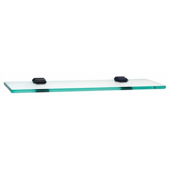 Geometric 18" x 1.75" Bathroom Shelf, Bronze