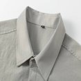 thumbnail image 3 of pstuiky camisas de manga larga para hombre, Ropa de trabajo holgada de color liso para hombre, con solapa suelta y manga larga camisetas de hombre m, 3 of 7