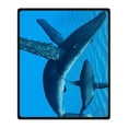 thumbnail image 2 of CADecor Whale Blanket Fleece Throw Blanket for Sofa or Bed 58x80 inches, 2 of 3