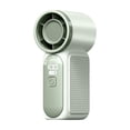 thumbnail image 2 of Ventilador mini portátil de mano con pantalla digital, recargable por USB, alta potencia de viento, bajo ruido, diseño ergonómico, para viajes al aire libre, campamentos y uso en interiores., 2 of 8