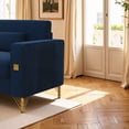 thumbnail image 5 of Modern Velvet 3-Seat Sofa 220×80×75cm with Gold Accents, 5 of 17