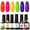Bright Neon Gala, variant on Modelones Cat Eye Gel Nail Polish Set, 6 Colors Holographic 9D Cat Eye Glitter Gel Polish Set Black Blue Purple Green Nail Gel Polish Kit with Magnet Soak Off LED Nail Art Gel DIY Salon Gift