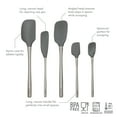 thumbnail image 5 of Tovolo Flex-Core Spatula Stainless Steel Handled Set (Set of 5) - Charcoal, 5 of 5