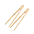 thumbnail image 1 of 2pcs Bamboo Toaster Kitchen Tongs Long Easy Grip Toaster Serving Tongs for Cooking Toast Bread Barbecue Grilling Baking Frying, 1 of 4