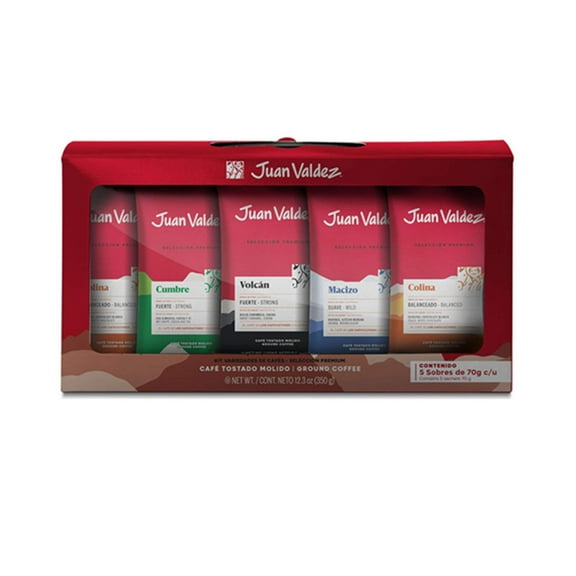 Juan Valdez Premium Selection Coffee  Kit x 5 Sachets - 350 g