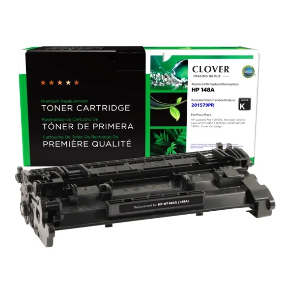Remanufactured Clover Imaging Toner Cartridge (Reused OEM Chip) compatible with HP 148A (W1480A)