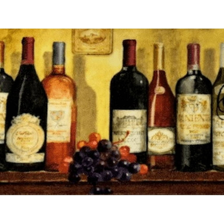 Wine-Themed Kitchen Runner Rug Set - 3 Piece by Catalina Home Multicolor  Non-slip