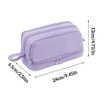 thumbnail image 3 of Large Capacity Pencil Case 4 Compartments, Pencil Pouch Bag with Zipper Portable Handle, Pen Case Bag Stationery Organizer for Office College School Adults, 3 of 6