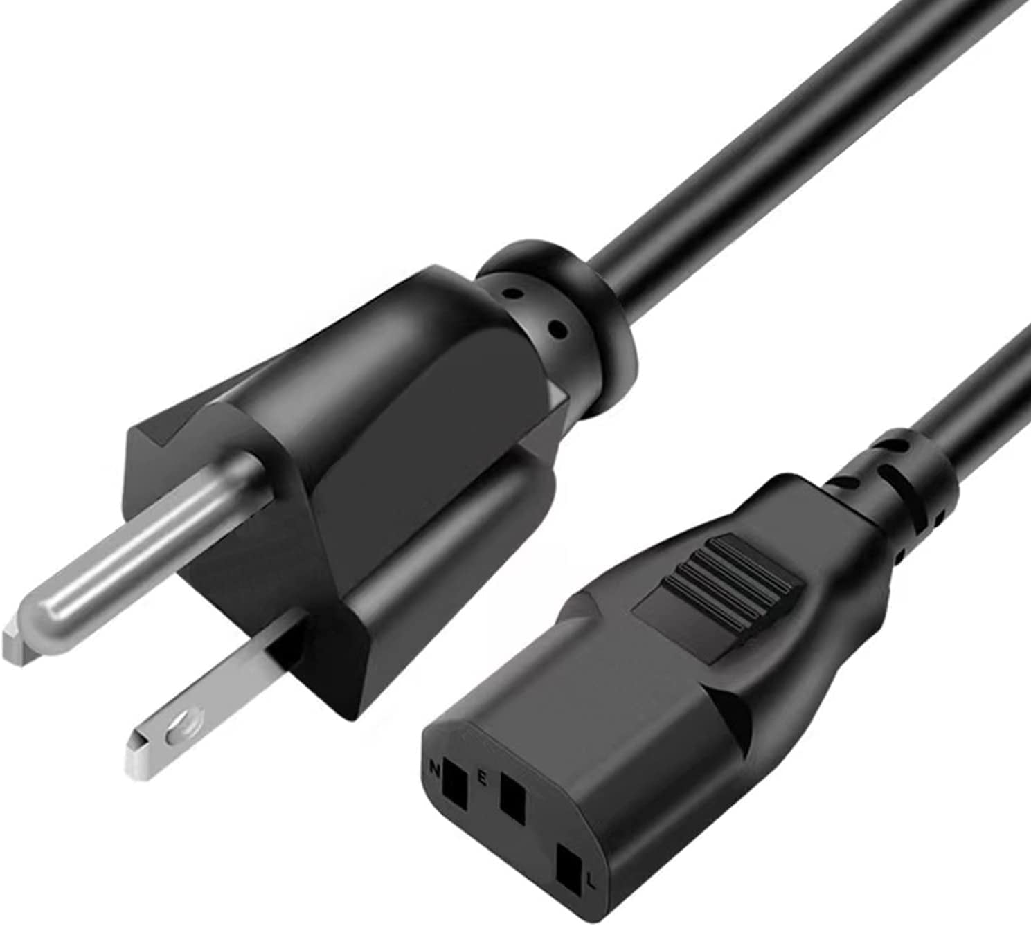 Computer Monitor TV Power Cord, 10A 125V NEMA 515P to C13 PC Power