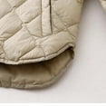 thumbnail image 4 of Lovskoo Womens Winter Coats Quilted Jacket Long Sleeve Lightweight Large Size Slim Zipper Short Outerwear Cotton Padded Outerwear Beige, 4 of 9