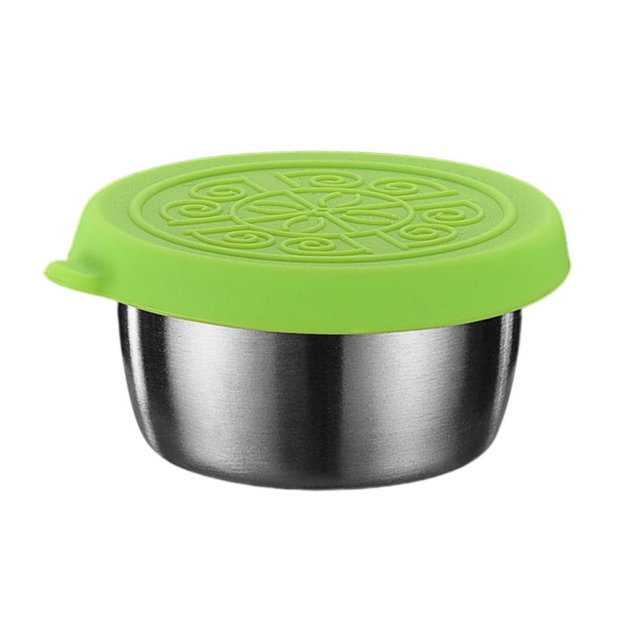 CSChome Seasoning Dish Sauce Container: Good Sealing Stainless Steel Condiment Dish Home Supply for Kitchen Use