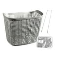 thumbnail image 1 of S SERENABLE Bike Basket Bike Storage Basket with Strut Rainproof Front Frame Bike Basket Bike Hanging Basket for Mountain Bikes Shopping , Gray and Long strut, 1 of 9