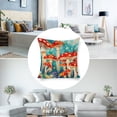 thumbnail image 3 of Dreamy mushroom Linen toss pillowcase Decoration pillowcase Gift preferred 28x28" Cushion cover 2 set Sofa pillowcase Sofa bedroom living room car, 3 of 8