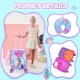 thumbnail image 7 of Mermaild Kids Carry on Luggage Sets for Girls with Wheels Lightweight Pink Suitcases for Travel Essentials with Travel Pillow School Backpack, 7 of 7
