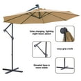 thumbnail image 3 of 2024 Summer New 10' Solar Umbrella,Solar LED Hanging Patio Umbrella, 32 LED Lighted Patio Umbrella,  with Push Button Crank System Outdoor Umbrella, for Garden Deck Backyard Pool, 3 of 6