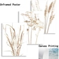 thumbnail image 3 of Beige Botanical Poster Neutral Plant Wall Art Set of 3 Boho Minimalist Flower Artwork Modern Nature Floral Pictures Farmhouse Canvas Art Prints for Wall Decor Aesthetic Unframed 12x16in, 3 of 6