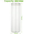 thumbnail image 2 of Duslogis 3 Pack 48 OZ/1410ml Large Plastic Jars with Lid, Wide Mouth Empty Clear PET Storage Containers with Lid, Tall Plastic Candy Cylinder Storage Jars for Dry Food, Peanut, Powder, Snacks, 2 of 7