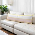 thumbnail image 2 of Modern Pink Gold Body Pillow Cover 20 x 54 Inch Decorative Pillow Cover Minimalist Geometric Yellow Striped Lumbar Pillowcase Seasonal Rectangle Cushion Case for Couch Sofa Bed Living Room, 2 of 9