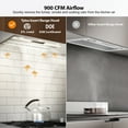 thumbnail image 5 of 30 inch Built-in/Insert Range Hood, 900 CFM Ducted/Ductless Insert Range Hood with Charcoal Filter, 5 of 10