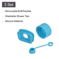 thumbnail image 3 of Silicone Spill Stopper Set of 3, Leakproof Water Bottle Sealing Accessories, Blue, 3 of 6