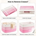 thumbnail image 6 of Rectangle Woven Baskets for Storage, Laundry Basket for Decorative Nursery Blanket,Toys,Dirty Clothes and Magazine in Shelves,Baby Room,and Living Room-Pink, 6 of 6