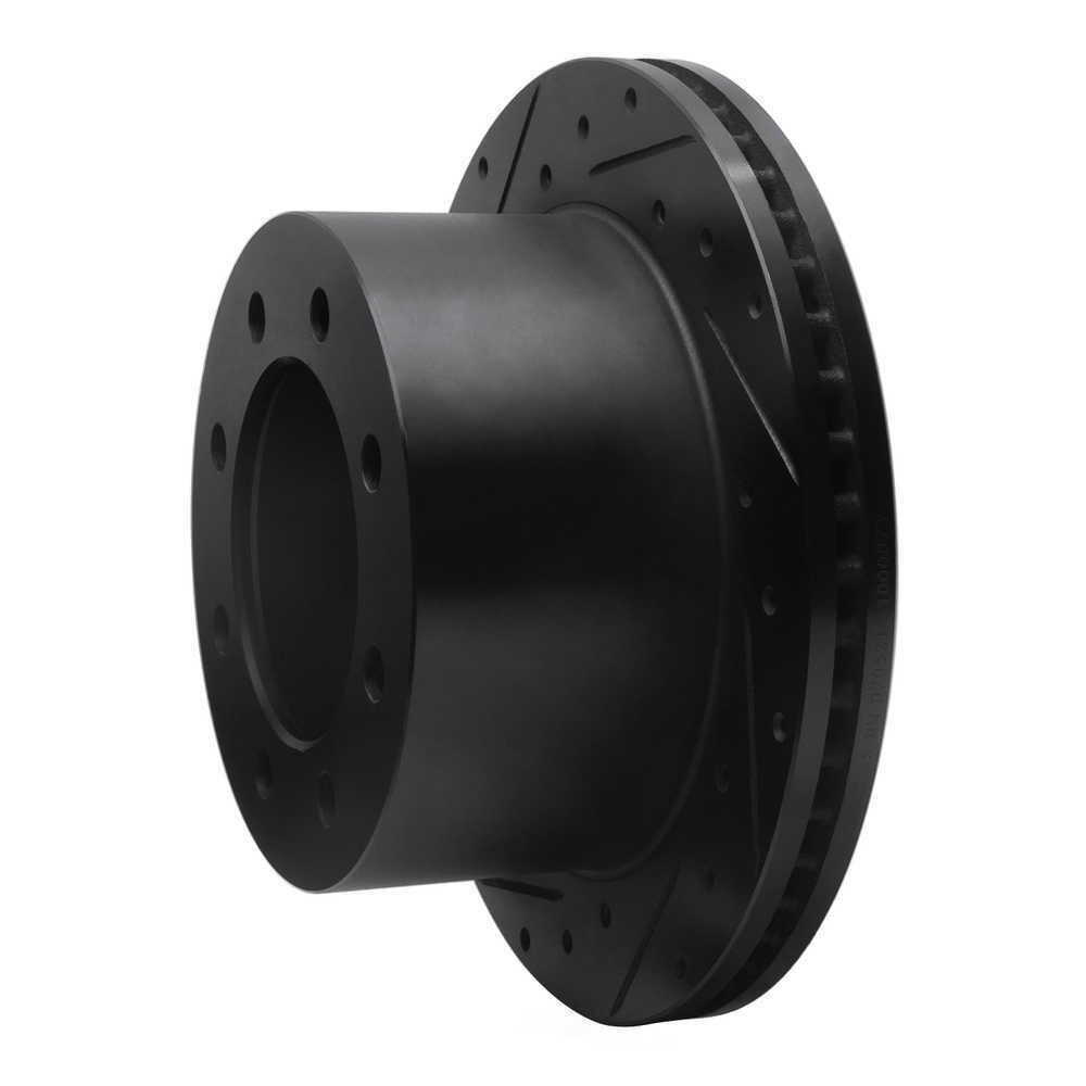 Dynamic Friction Company 633-48043L DFC Brake Rotor - Drilled And Slotted - Black
