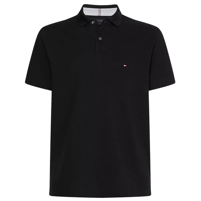 Polo Tommy Hilfiger de corte regular para hombre, color negro