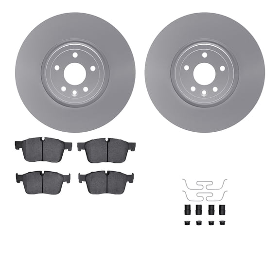Dynamic Friction Company Front Geospec Brake Rotors with 5000 Advanced Brake Pads includes Hardware 4512-20059
