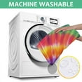 thumbnail image 6 of Colorful Rainbow Tie Dye Spiral Pattern Square Tablecloth,Waterproof Square Table Cover,Wipeable Spillproof Washable Table Cover for Home Kitchen Party Decor 42"X42"(107x107cm), 6 of 6
