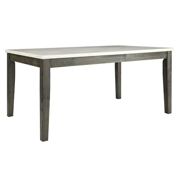 ACME Merel Rectangular Dining Table in Marble and Gray Oak