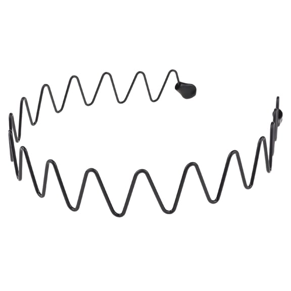 Grovevia 5Pcs Wire Headbands Zig Zag Headbands Metal Hairbands Comb Wavy Spring Sports Headbands Squiggly Hair Accessories Non-Slip Wavy Teeth (Black)