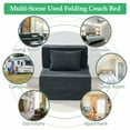 thumbnail image 5 of Jakoola Folding Sofa Bed, Convertible Floor Couch, Portable Chair for Living Room and Small Spaces, with Fitted Bag and Pillow, Gray, Single, 5 of 16