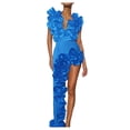 thumbnail image 7 of QHFBli Women One Piece Swimsuit V-Neck Ruffle Bathing Suit Padded Monokini, 7 of 7
