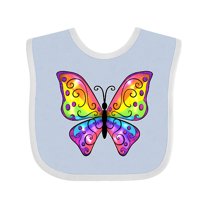 Inktastic Butterfly with Rainbow Wings Boys or Girls Baby Bib