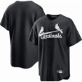 thumbnail image 1 of Camiseta clásica de béisbol negra de los St. Louis Cardinals, con número de estrella bordado.-XXL, 1 of 2