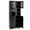 Black, variant on Giantex 57" Tall Bathroom Cabinet, Freestanding Storage Cabinet w/crylic Doors & Adjustable Shelves, Gray