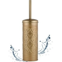 Autumn Alley Gold Toilet Brush and Holder Bathroom Accessories, Bathroom Toilet Brush for Modern Bathroom Decor, Standing Farmhouse Toilet Bowl Brush wiush with Holder, Bathroom Decor Sets