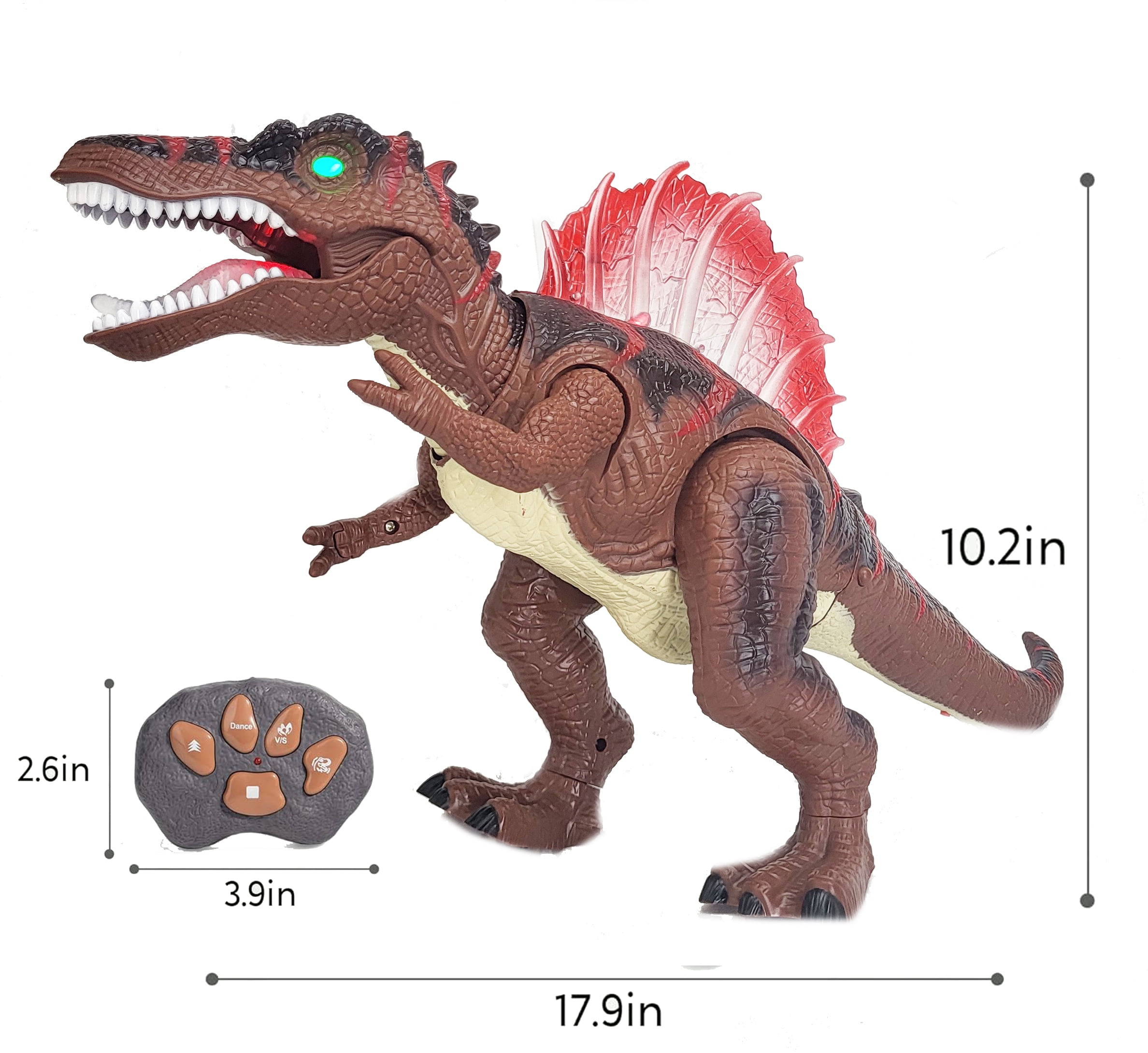 Large Walking and Shake Head with Roar Sound and Light Dinosaur Toy