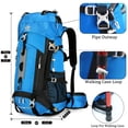 thumbnail image 3 of Sac à Dos de Voyage Randonnée Camping 60 L avec Housse de Pluie, Sac à Dos Résistant à l'Eau, Sac à Dos d'Escalade pour Hommes Femmes, 3 of 13