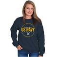 thumbnail image 3 of US Navy Logo Anchors Aweigh Est 1775 Unisex Plus Size Sweatshirt Brisco Brands 3X, 3 of 5