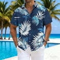 thumbnail image 2 of Mens Button down Shirt,Mens Hawaiian Shirt Short Sleeve Button Down Shirts Casual Tropical Floral Summer Beach Vacation Shirts, 2 of 3